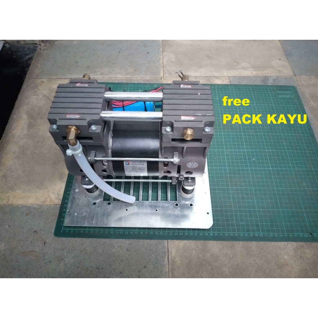 Mesin Kompresor / Vakum Silent Oilless Double stroke 400W