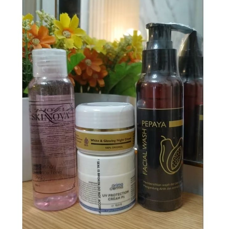 Paket super glow, Primaderma, Skinnova BPOM