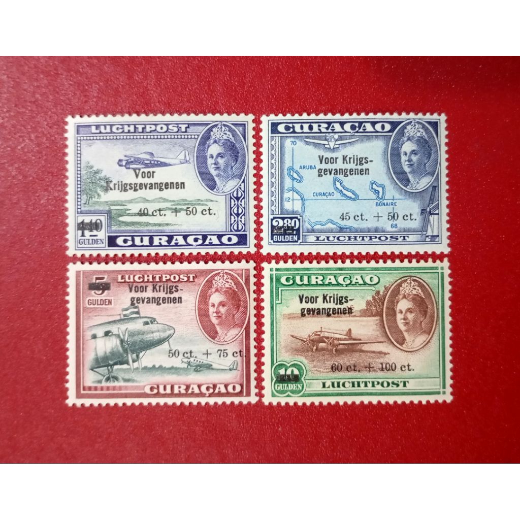 PRANGKO CURACAO LUCHTPOST CETAK TINDIH