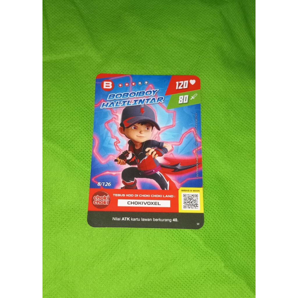 Kartu boboiboy halilintar monsta galaxy card choki choki