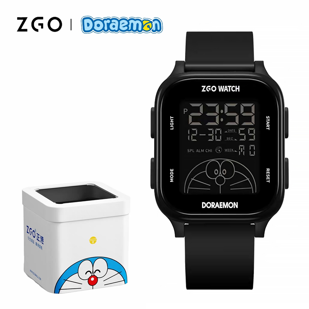ZGO Jam Tangan Wanita Doraemon Original Fujiko Pro Waterproof Anti Air Jam Tangan Olahraga Funsu Tid