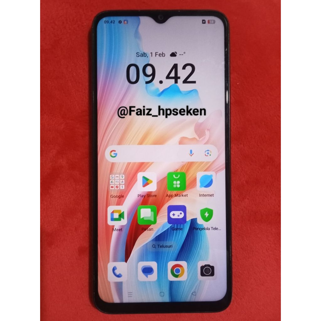 Oppo A18 Ram 4/128 GB Hp Second Normal Free Charger New
