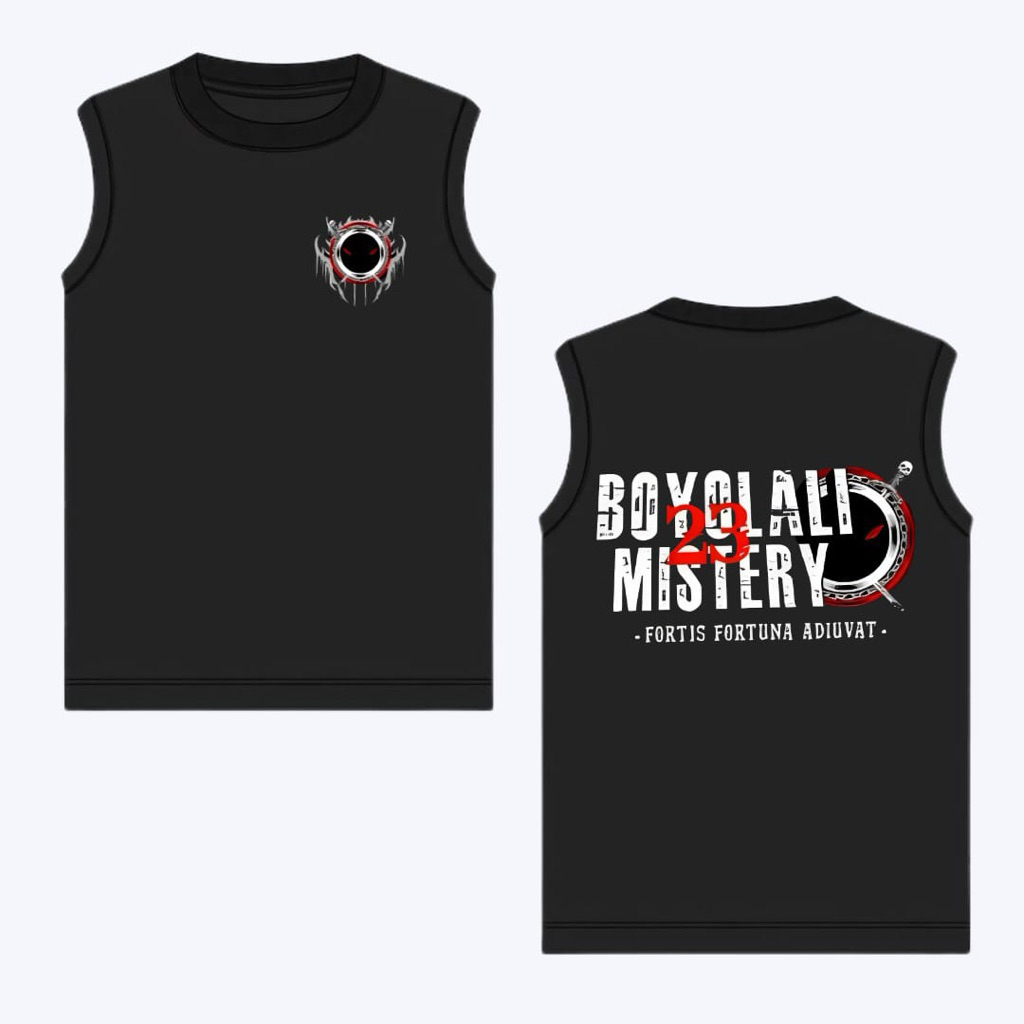 Singlet Boyolali Mistery Hitam Bahan Cotton Combed Premium Tebal Dan Halus