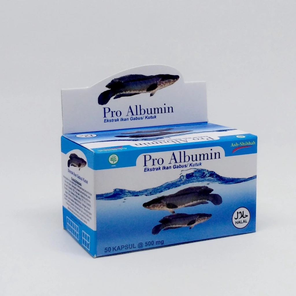 Pro Albumin Ekstrak IKAN GABUS Pro ALBUMIN BPOM 50 Kapsul original
