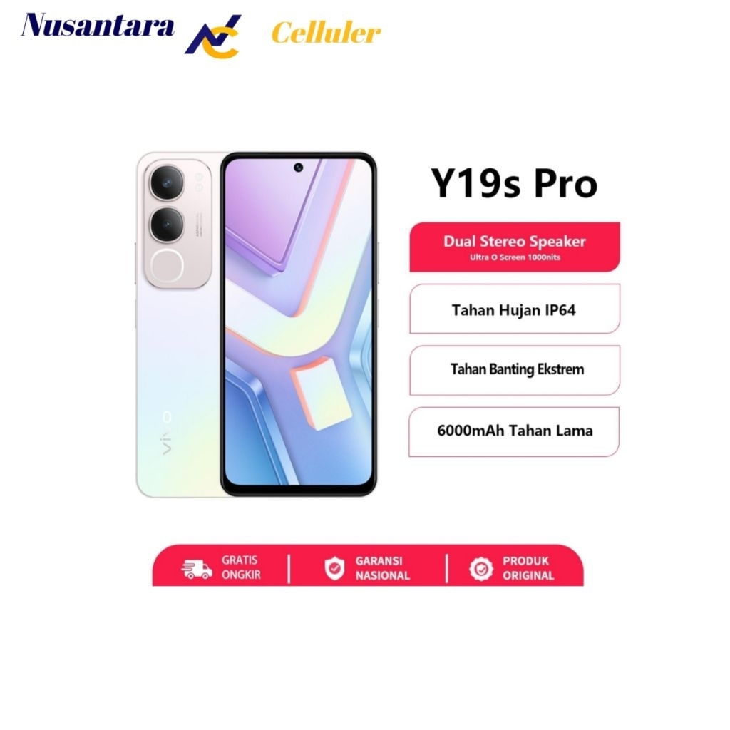 HP VIVO Y19S PRO RAM 4/64 GB | 4/128 GB | 6/128 GB[Vivo Y19s pro] Garansi Resmi
