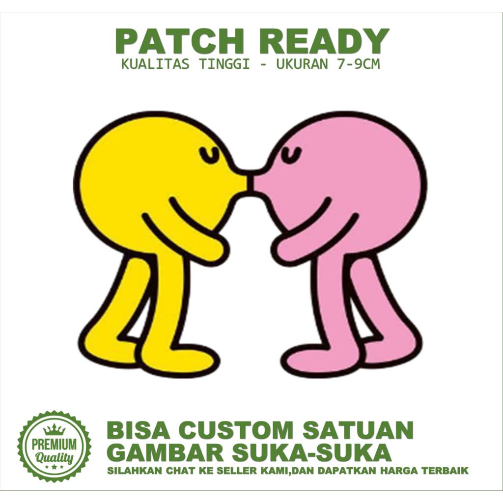 EMBLEM PATCH BORDIR GAMBAR KARAKTER LUCU EMBROIDERY TESTIMONI-BC