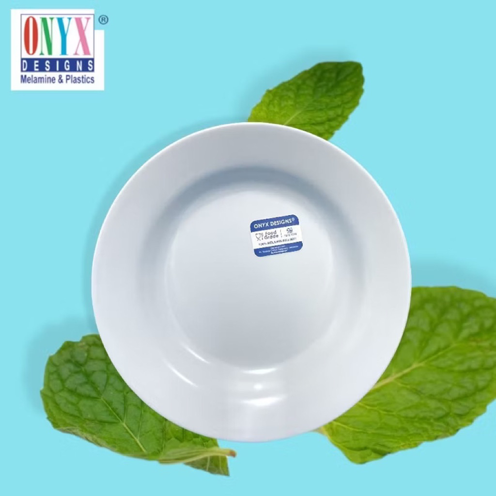 Piring Makan Melamine ONYX SEIV PUTIH 9 Inch / Dinner Plate ONYX MELAMINE TEBAL