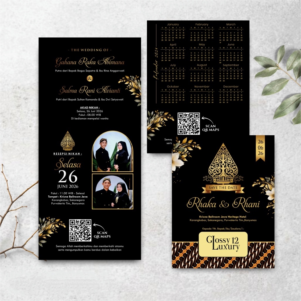 Undangan Pernikahan Aesthetic Art Paper Tebal Free Foto Glossy Luxury
