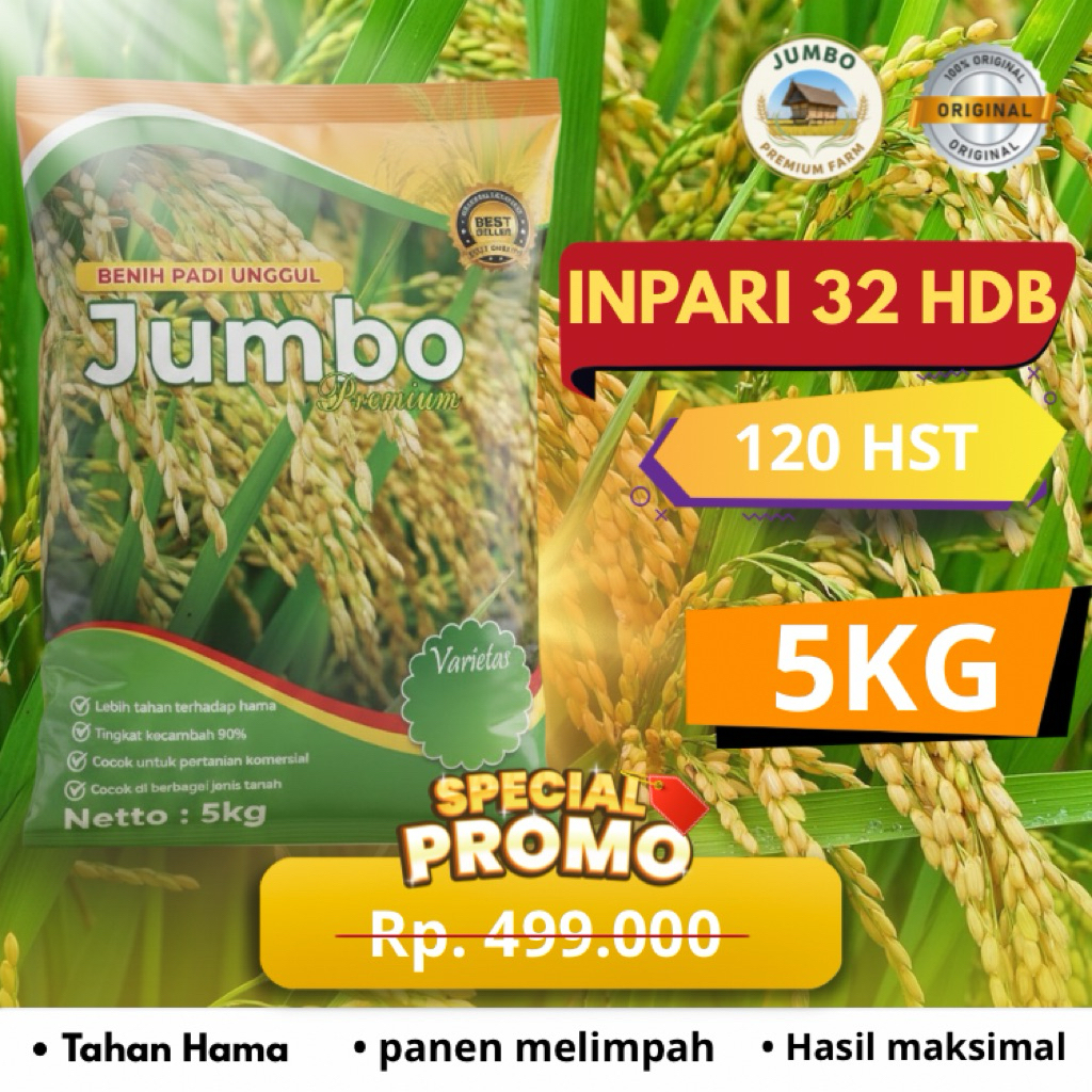Benih padi INPARI 32 HDB benih padi unggul original jumbo premium