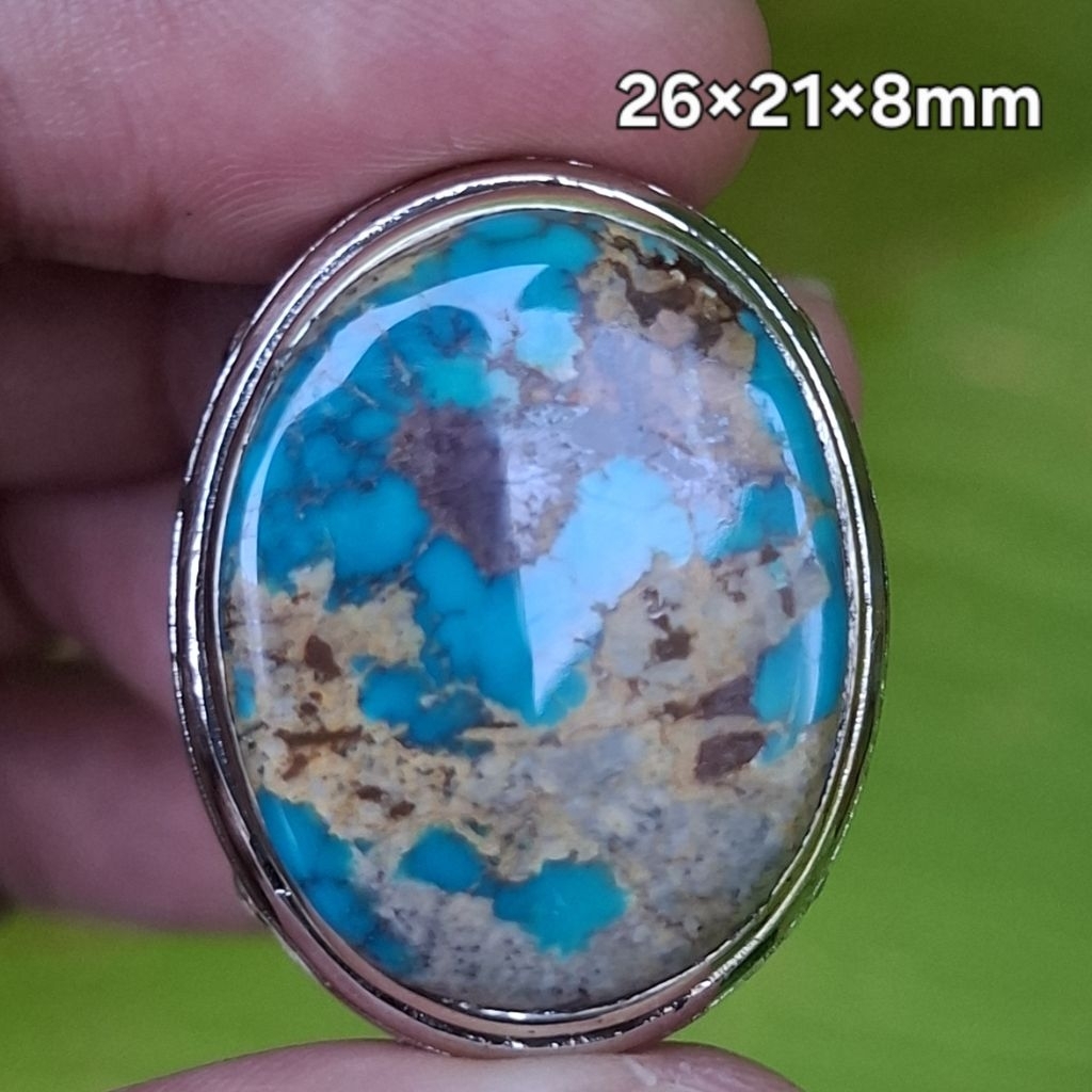 Pirus Persia Natural Biru Serat Emas