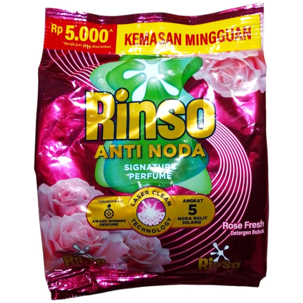 Rinso Bubuk Deterjen Sabun Cuci Baju 5000an 195gr
