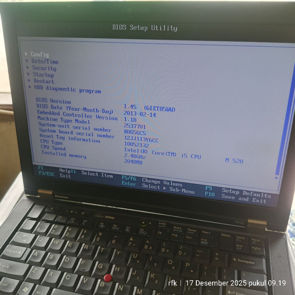 Processor Intel Core i5-M520 Gen1 2,4GHz Lenovo T410