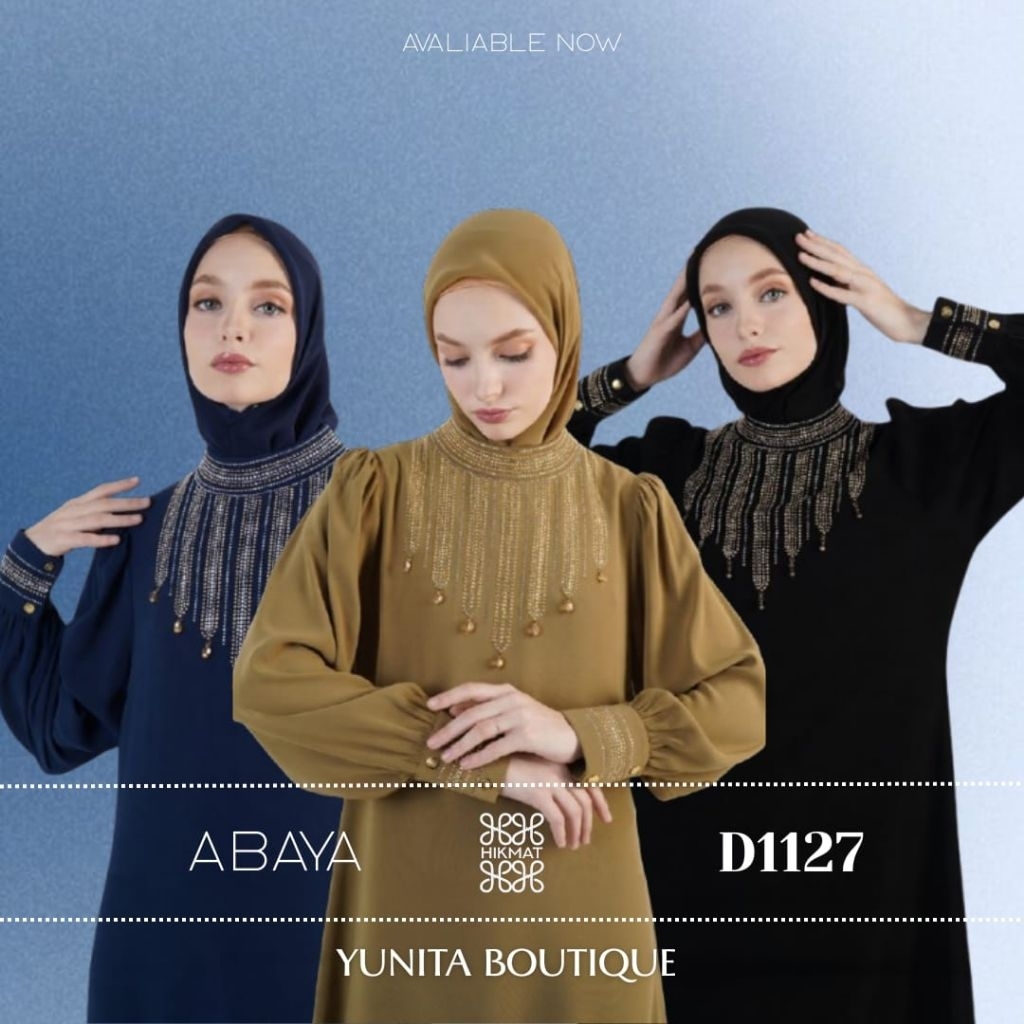 Terbaru Hikmat Fashion D1127 Abaya gamis Muslim dress original
