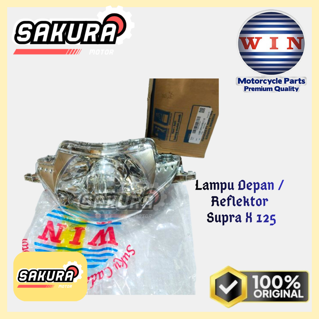 Lampu Depan / Reflektor Supra X 125 Original WIN