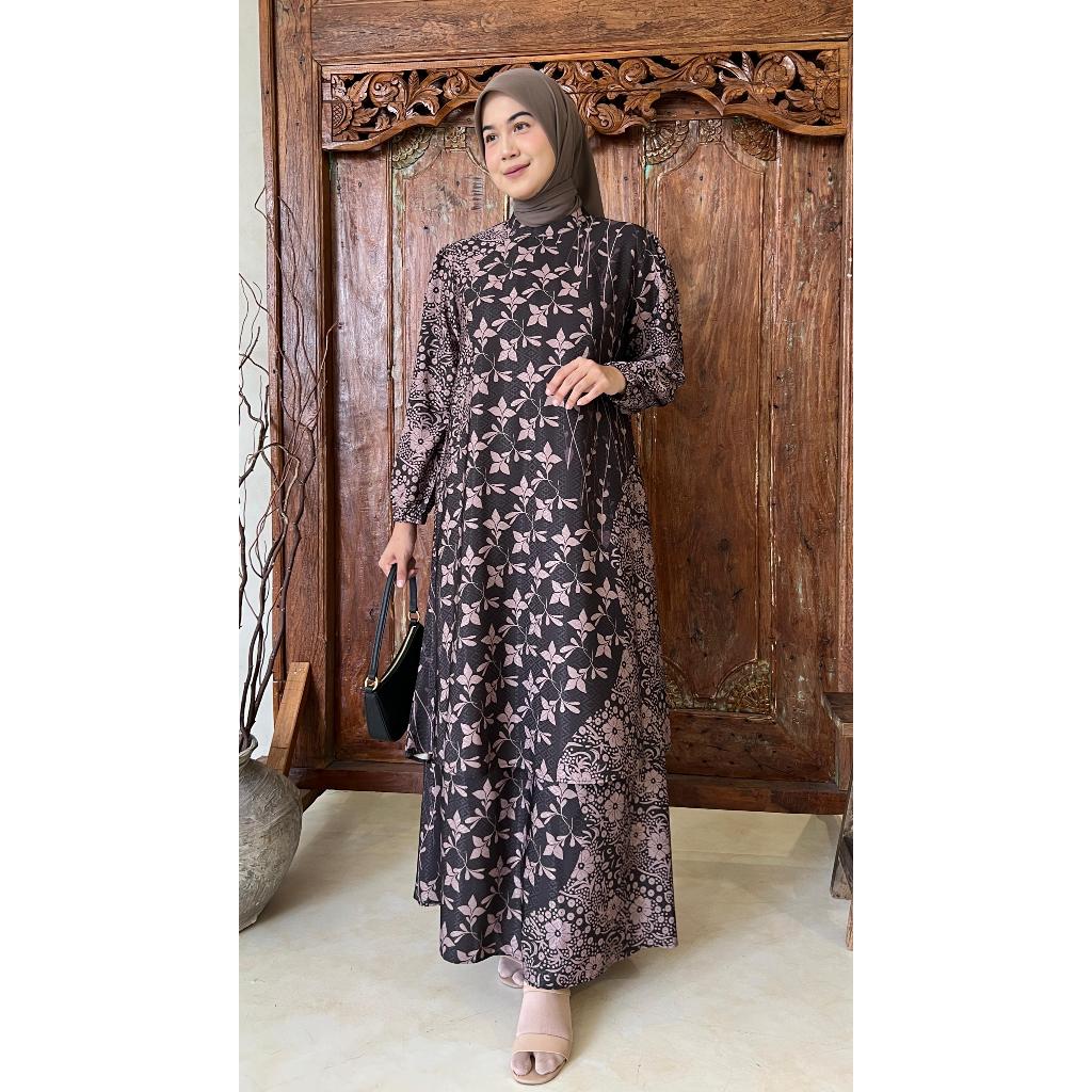 ONE SET ROK BIBA / BAJU WANITA MUSLIM/ WARNA DIABI ADIBA/ GROSIR TANAH ABANG
