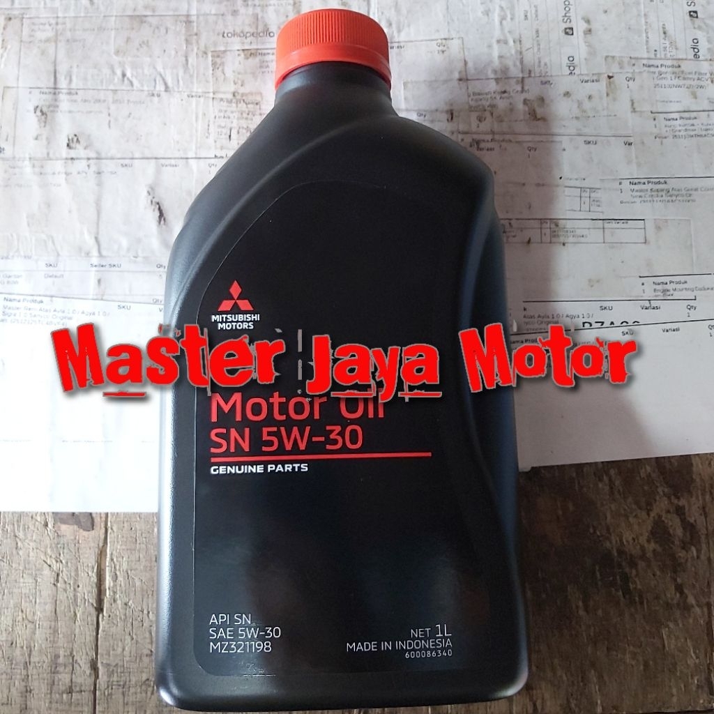 Oli Mesin Mobil 5W-30 SN 1 Liter Mitsubishi RESMI