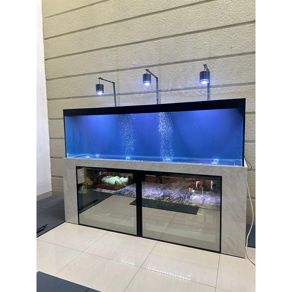 Aquarium Fullset Motif Marmer 200 60 60 SUPER MEWAH
