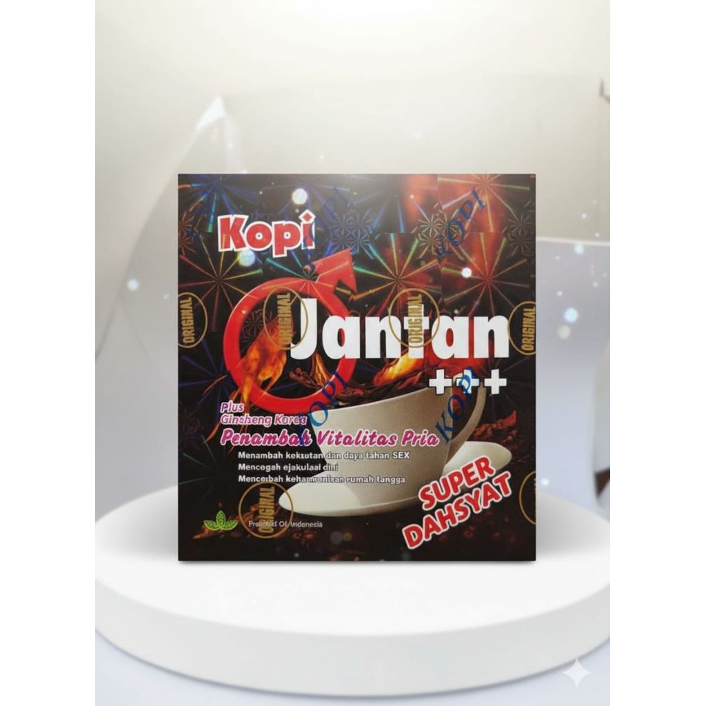 10 Sachet Kopi Herbal Ginseng Jantan untuk Pria Dewasa