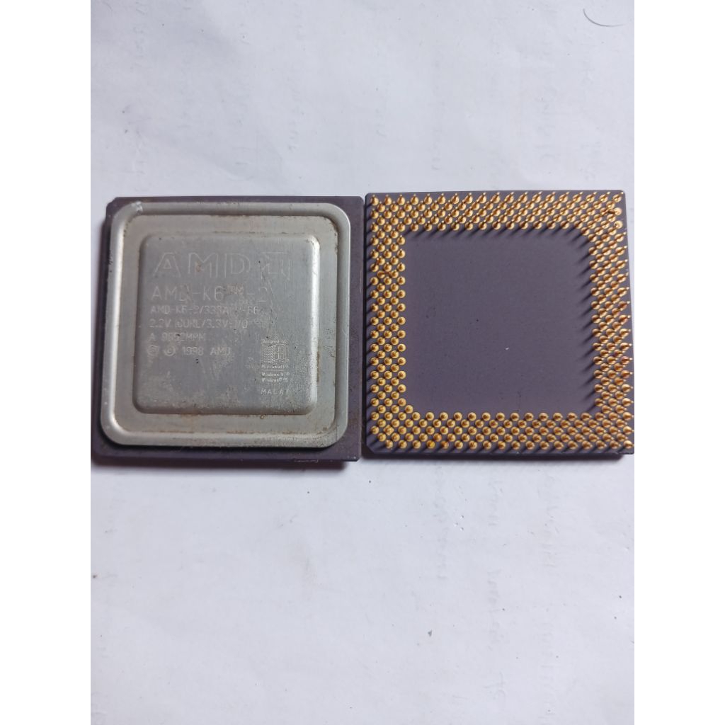 prosesor processor keramik jadul AMD K6 bahan leburan