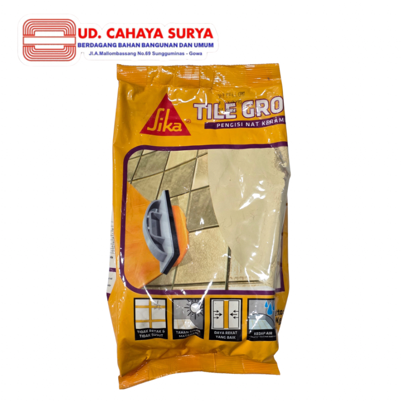 Sika Tile Grout Yellow 1 Kg – Semen Nat Keramik / Pengisi Nat Keramik Lantai & Dinding