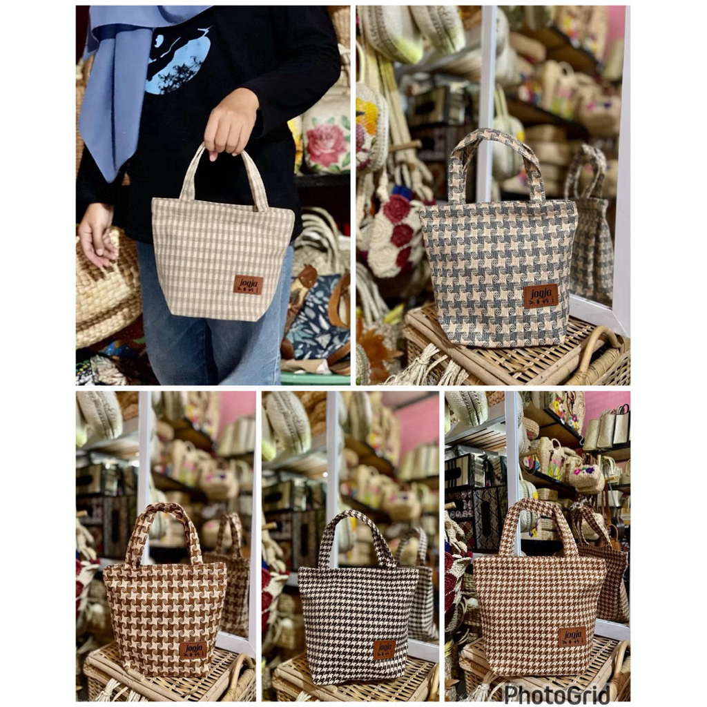 Tas kanvas mukena mini motif otis
