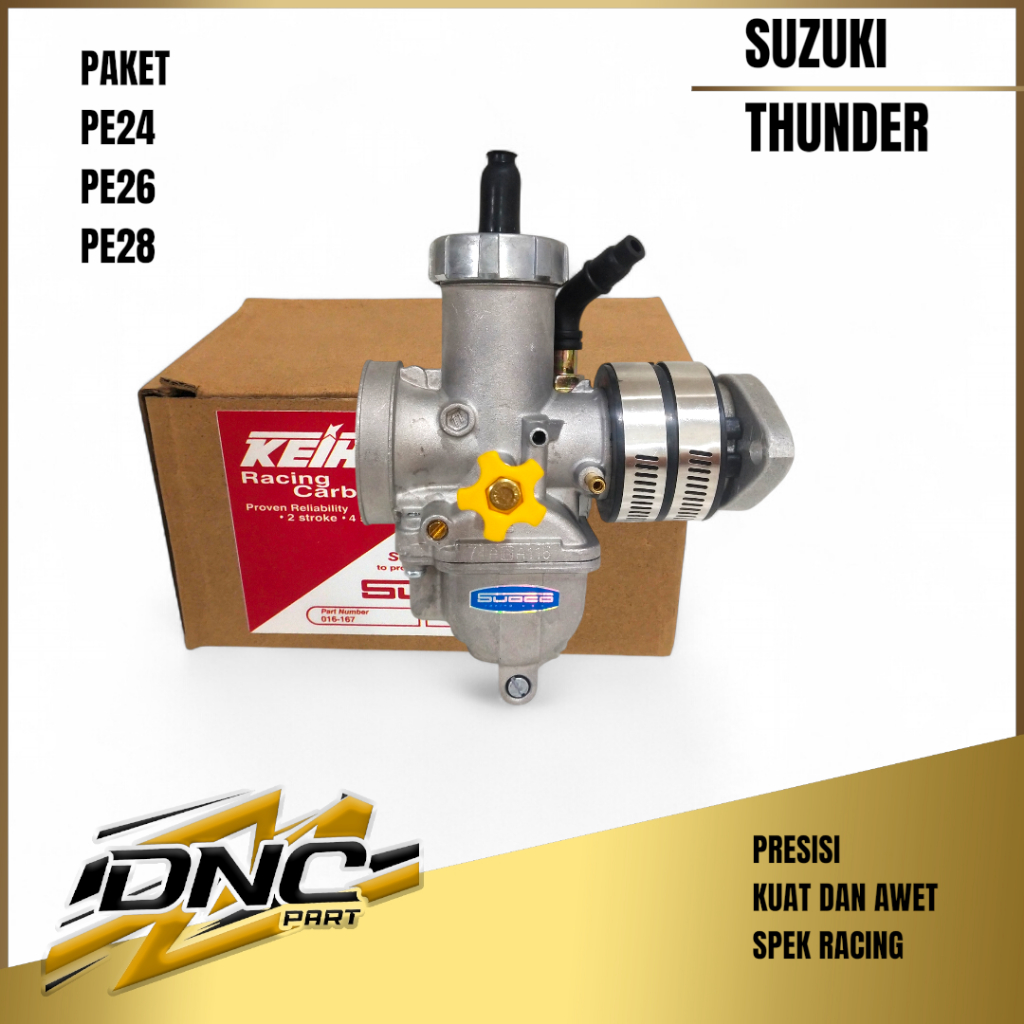 PAKET KARBURATOR PE24 PE26 PE28 + INTAKE MANIFOLD SUZUKI THUNDER
