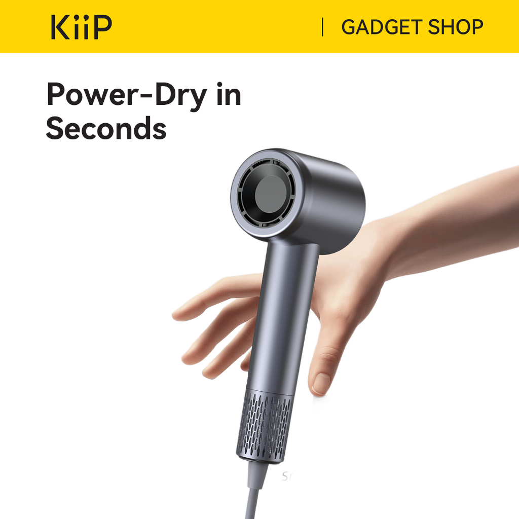 KiiP Mini High Speed Hair Dryer Hot & Cold Pengering Rambut Hairdryer Portable Minimalis