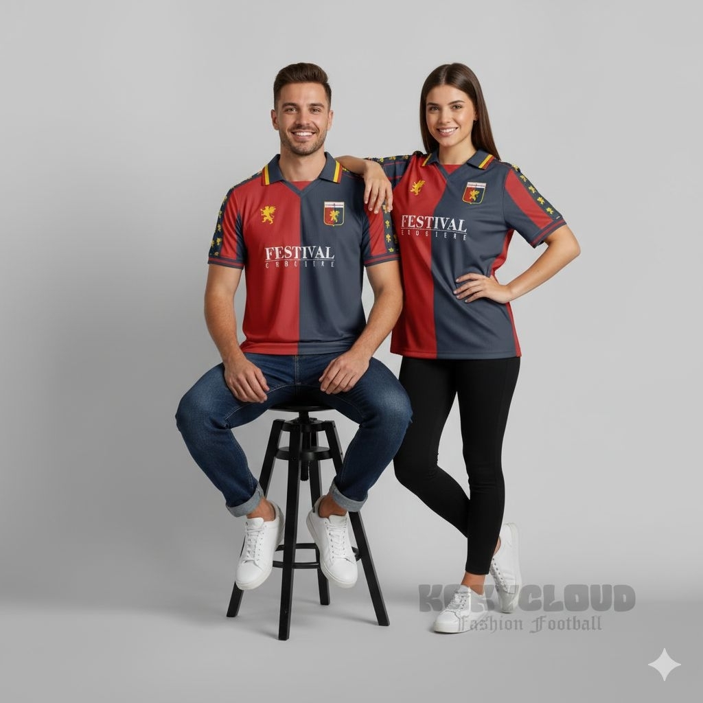 JERSEY RETRO/JERSEY BOLA/KAOS BOLA/JERSEY FANTASY GENOA B