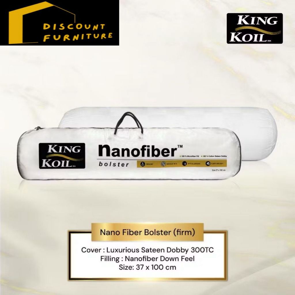 KING KOIL Guling Bolster Nano Fiber Original 100% KingKoil Nano Fiber