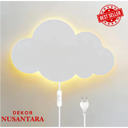 Hiasan Lampu Tidur Awan, Lampu Aesthetic, Hiasan Dinding, Lampu Hias, Kado Unik