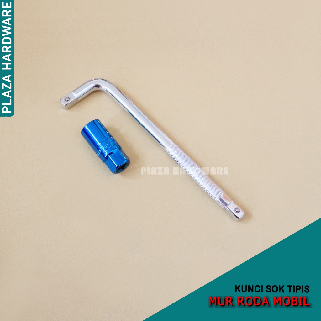 Kunci Sok Tipis 21mm Untuk Membuka Mur Baut Roda Mobil Velg Variasi
