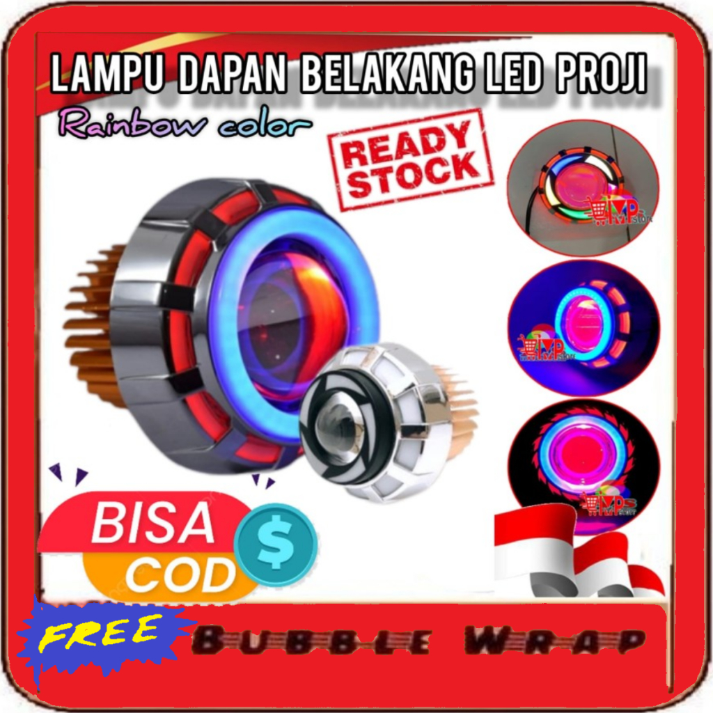 Lampu Depan Utama LED PROJIE UNIVERSAL Lampu Hand Lamp Depan Variasi Motor AC DC Semua Aksesoris Var