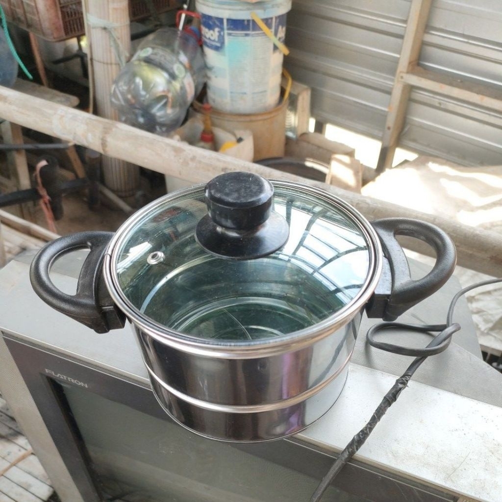 Panci Sayur tutup kaca stainless