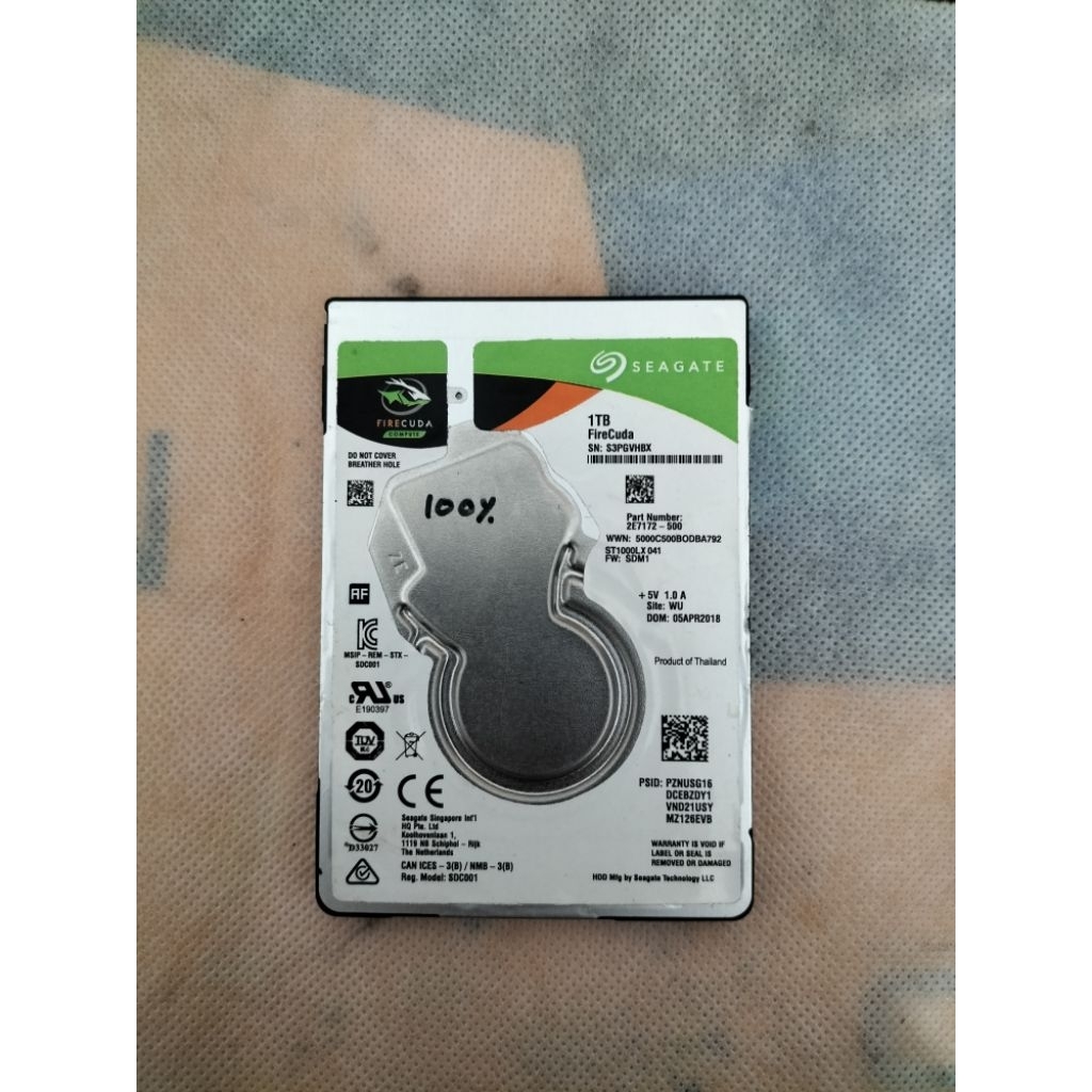 Hardisk 1TB/TERA Copotan Laptop berbagai Merek sentinel health 100%