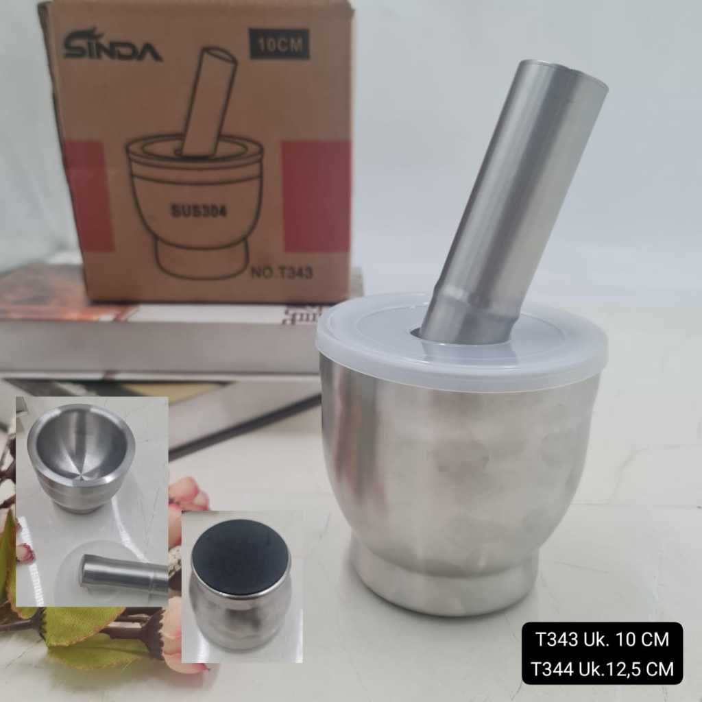 sentra_prasmanan Cobek Stainless Steel/ Ulekan Stainless Steel/ Alat Tumbuk Stainless Steel SUS 304 