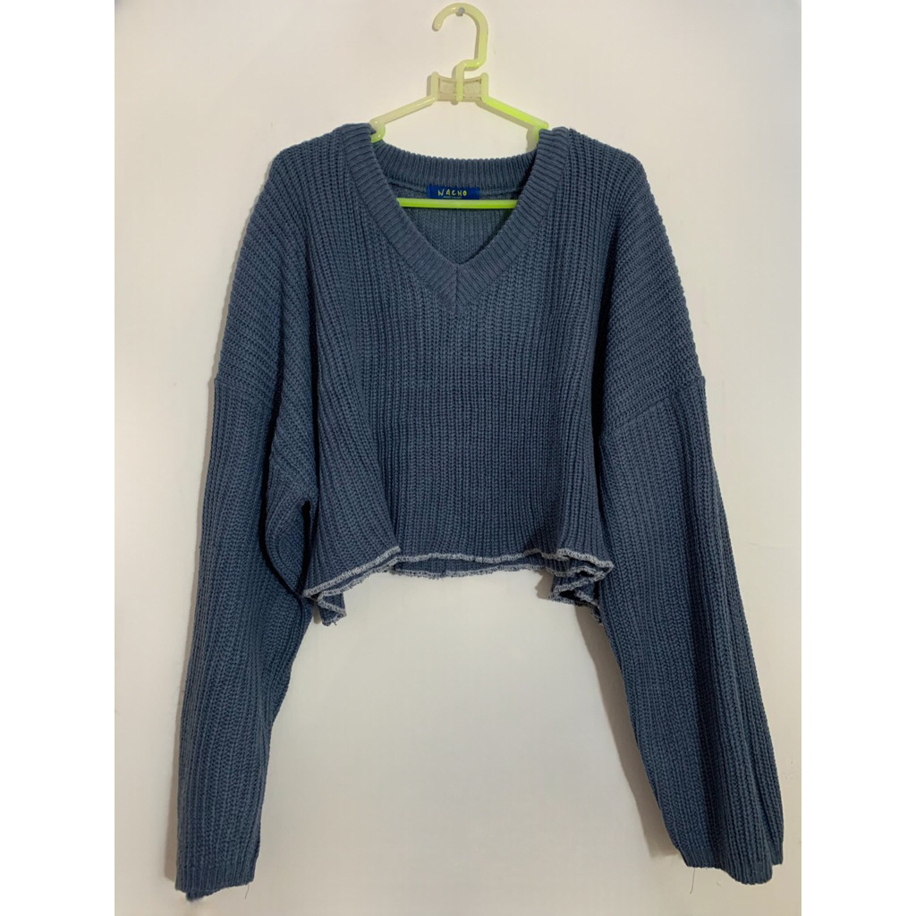 (PRELOVED) SWEATER CROP RAJUT