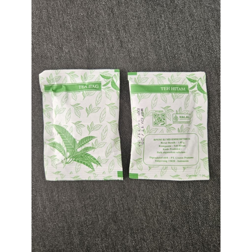 Teh sachet hotel/ tea bag sachet/ teh celup kemasan