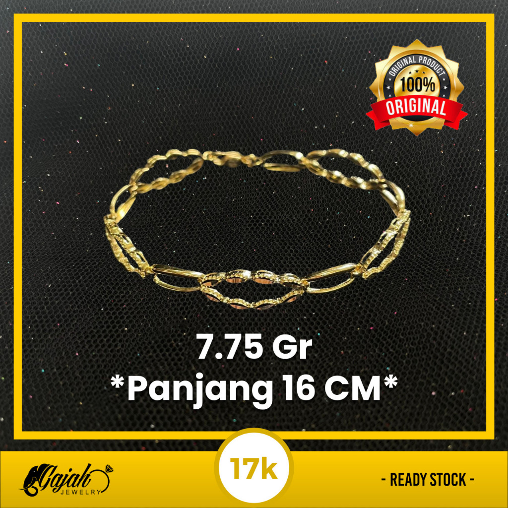 Gelang Emas 17K - Toko Emas Gajah - 7.75 Gram 8138