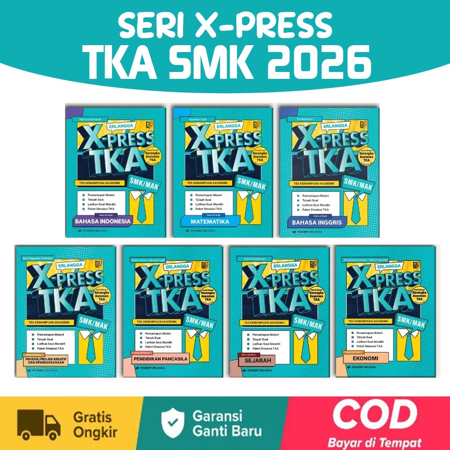 Buku TKA SMK 2026 - Buku TKA Express SMK Erlangga 2026