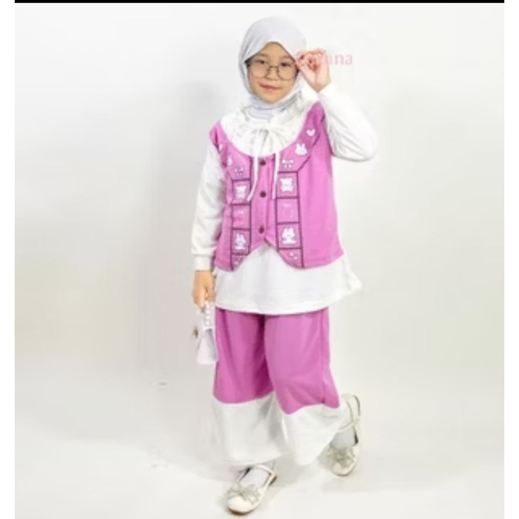 Sirin series kids setelan anak umur 2-13 tahun // sirin syari kids set rompi  // myra set anak
