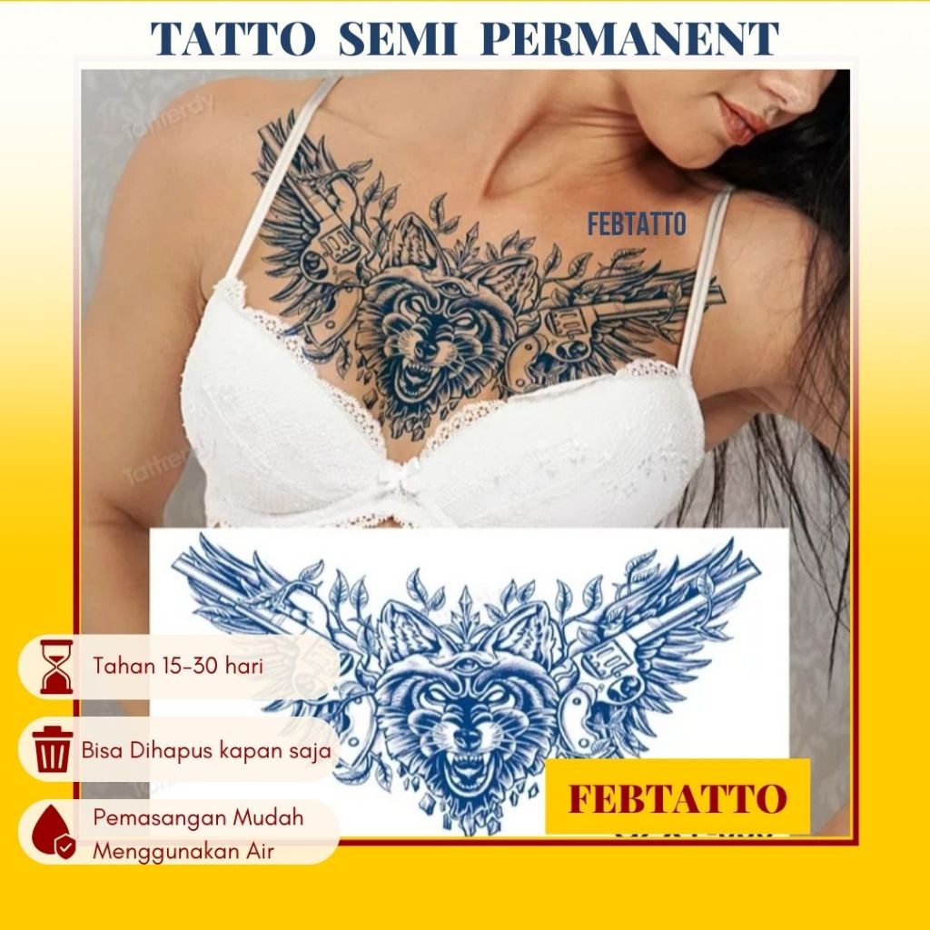 FRUIT INK Temporary Tattoo Full Chest Semi Permanent Motif Aesthetic Tattoo Temporary Tattoo Sticker