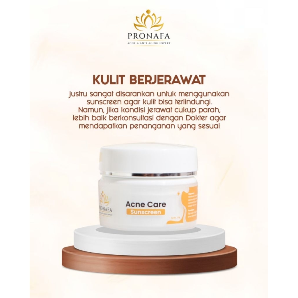 Acne care sunscreen pronafa skincare day cream dan tabir surya untuk mencerahkan dan mengatasi jeraw
