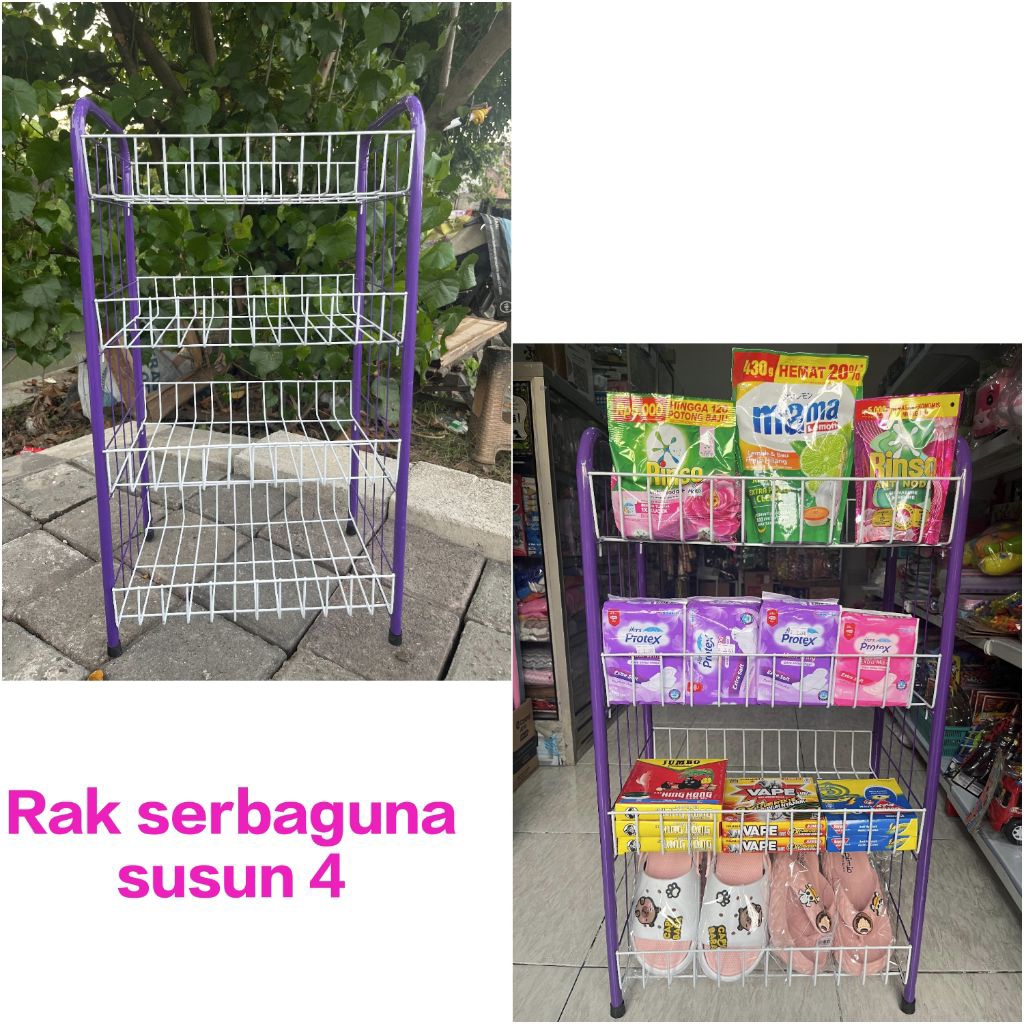 Rak Serbaguna Susun 4/ Rak Chiki/ Rak Multifungsi