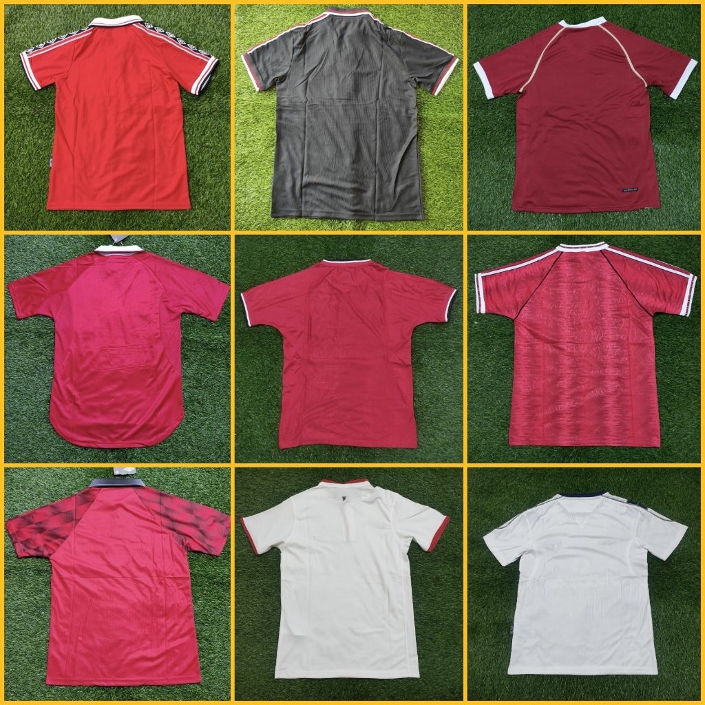 JERSEY BOLA RETRO MANCHESTER UNITED MU EMYU HOME AWAY 3RD THIRD 1988 1989 1990 1991 1992 1993 1994 1