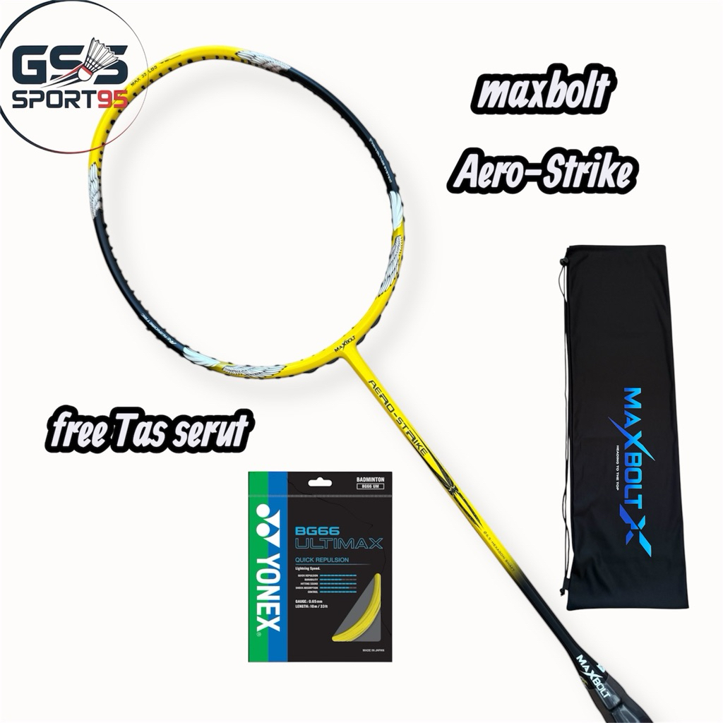 RAKET BADMINTON MAXBOLT AERO STRIKE 35 Lbs