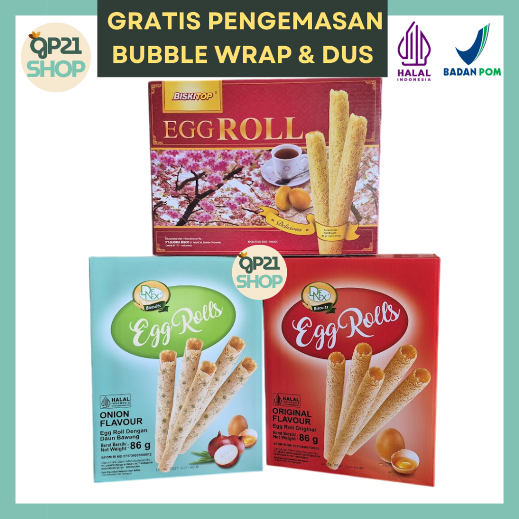 Biskitop Denex Egg Roll 86gr Box