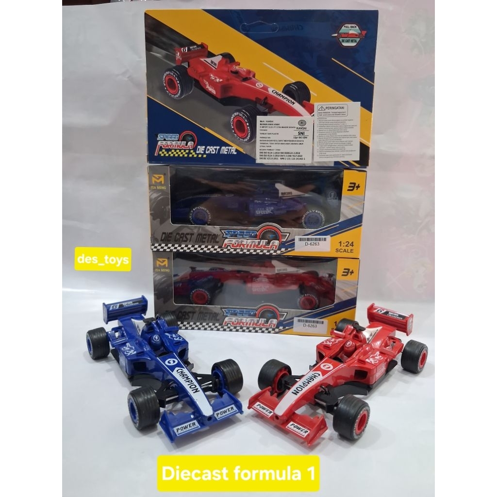 DIECAST FORMULA 1 / MAINAN KOLEKSI MOBIL FORMULA 1 PULLBACK
