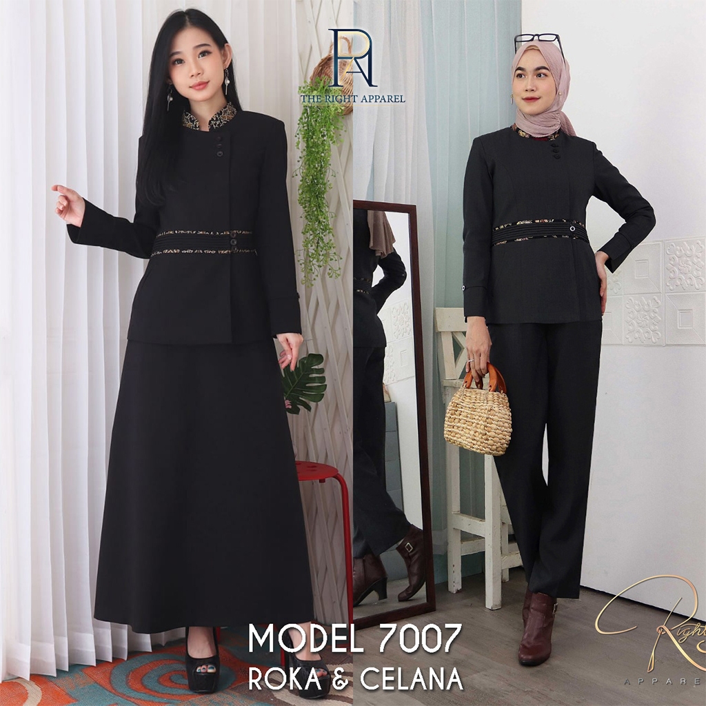 Blazer Seragam Wanita Jas Formal Kerah Mandarin Shanghai Lengan Panjang Kancing Samping dengan Detai