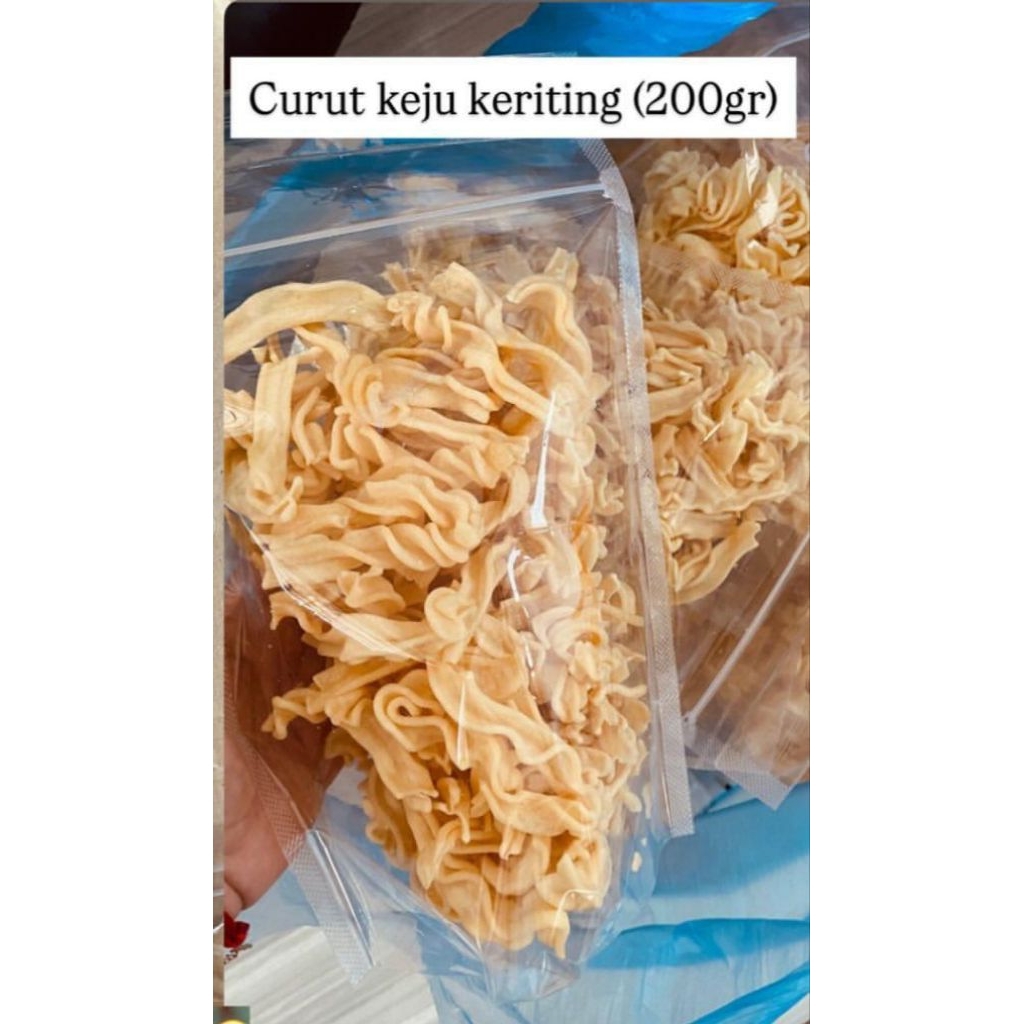 Curut Keju Keriting / stik keju keriting Enak+Rapuh+Wangi