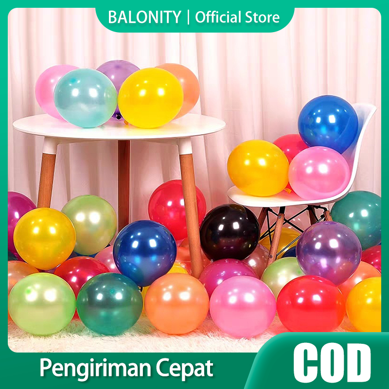Balon Berkilau Mutiara 30pcs Balon Lateks 12 Inch Pearlescent Pernikahan Dekorasi Pesta